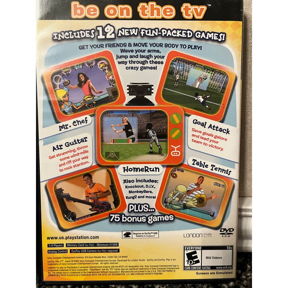 EyeToy Play 2 for PS2 with Camera & 12 Games Interactive Fun - Picture 2 of 3